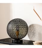 Steel Sphere - Lampe à poser - sphère en acier découpée - dia 30cm - noir image number 1
