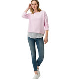 Sweatshirt met blouseinzet image number 3