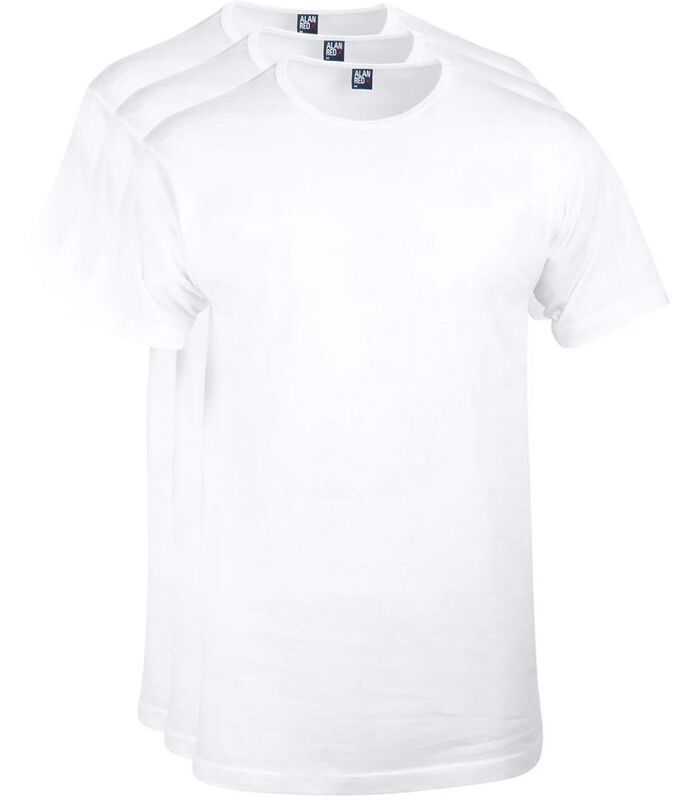 Alan Red Aanbieding Derby O-Hals T-shirts Wit (3Pack) image number 0