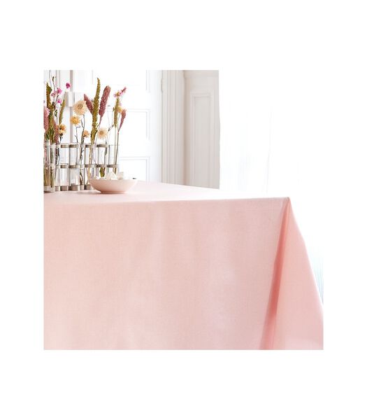 Gecoat tafelkleed met roze glitter