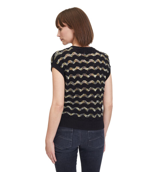 Pull-over en maille sans manches