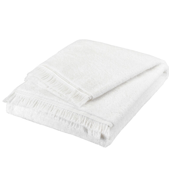 Katoenen handdoek met franje ontwerp, INSTANT DE DOUCEUR image number 0