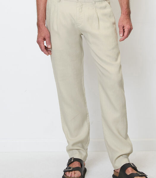 Pantalon en lin modèle OSBY jogger pleats
