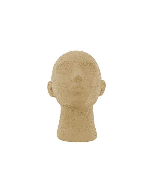 Ornament Face Art Up - Polyresin Zandbruin - 18,5x16x22,8cm
