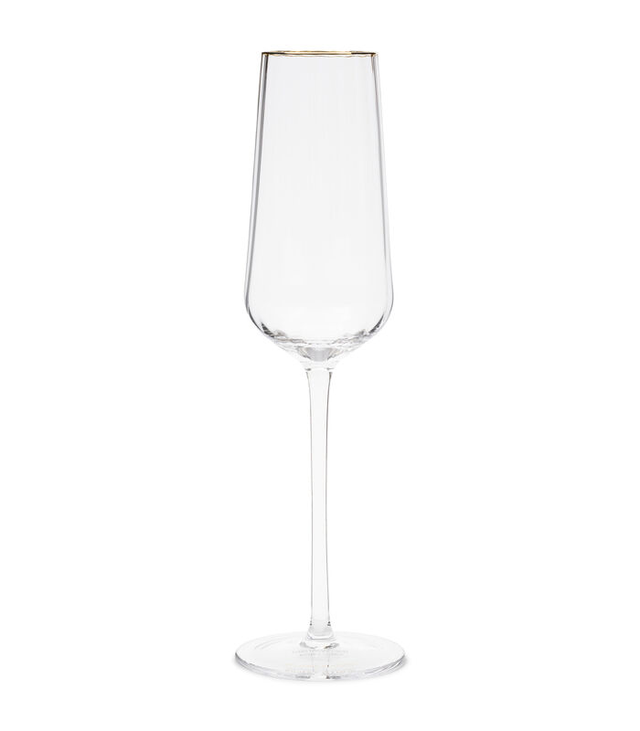 Champagneglazen set - Les Saises - Glas - Bewerkt - 2 stuks image number 0