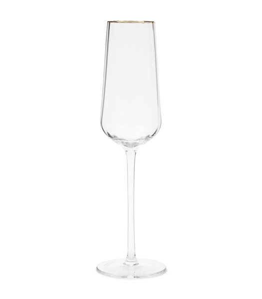 Service de verres à champagne -Les Saises -Verre - Artisanal -2 pièces