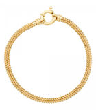 Mesh armband geel goud 'Maille Tubulaire' image number 0