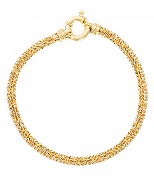 Mesh armband geel goud 'Maille Tubulaire'