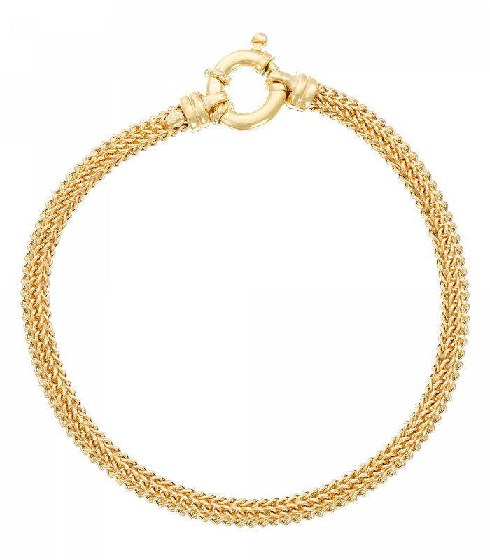 Mesh armband geel goud 'Maille Tubulaire' image number 0