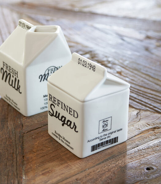 Riviera Maison Suikerpot - Carton Jar Sugar - Wit