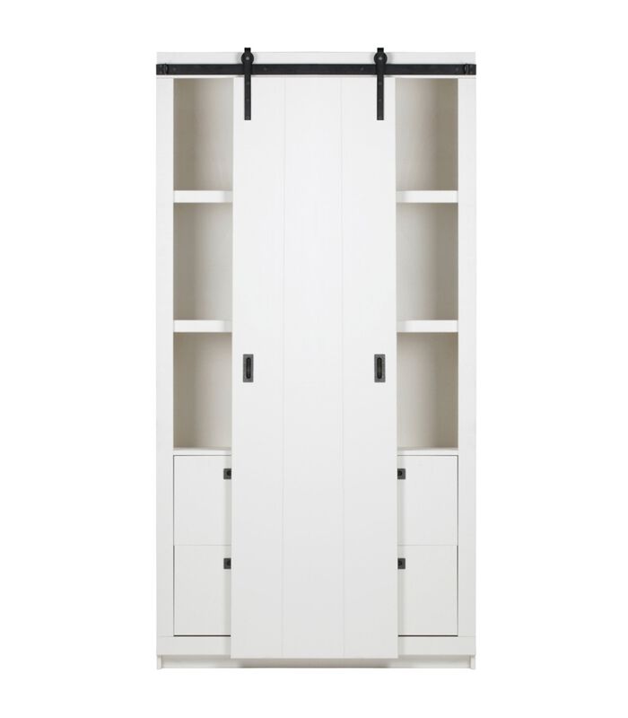 Barn Armoire  - Pin - Blanc - 230x122x37  - Slide image number 3