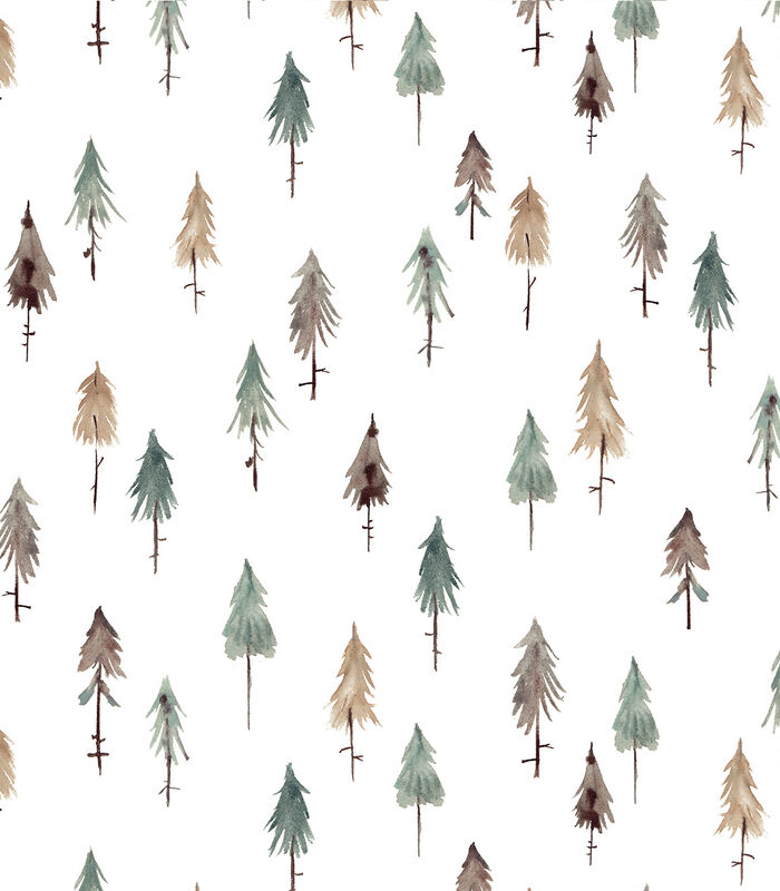 KHARU - Papier peint enfant - Motif forêt de sapin image number 0