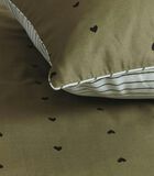Housse de couette Striped Hearts Green Coton image number 2
