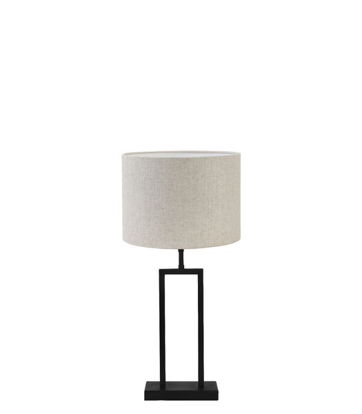 Lampe de table Shiva/Livigno - Noir/Naturel - Ø30x62cm