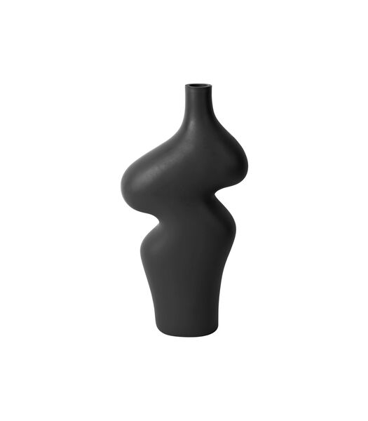 Vase déco Organic Curves - Noir - 15,5x8x30,5cm