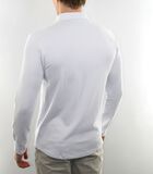 Heren Polo Lange Mouw - Strijkvrij Poloshirt - Wit - Slim Fit - Excellent Katoen image number 4