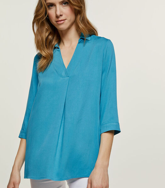 Turquoise V Hals Top