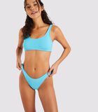 Turquoise beha-bikinitopje met kreukeffect Justin Scrunchy image number 2