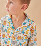 Jersey 2-delige pyjama met prints, meerkleurig image number 1