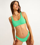 JUSTIN SCRUNCHY groen gekreukt bikinitopje in bralette stijl image number 2