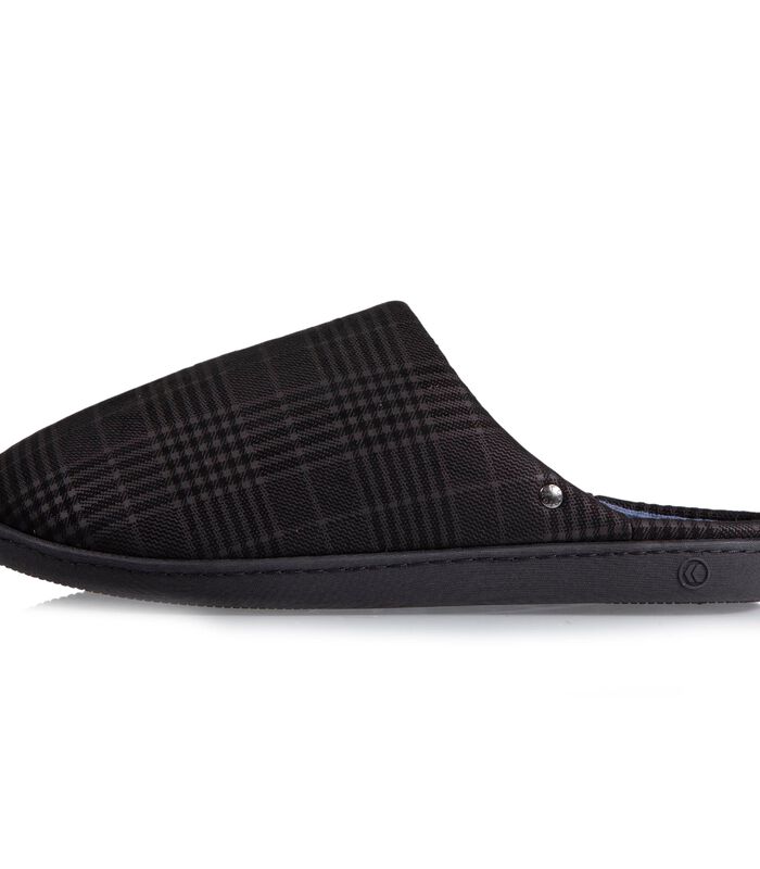 Chaussons mules Homme Noir tartan image number 2