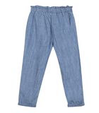 Lichtgewicht jeans met elastische taille en geborduurde badge image number 1