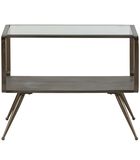 Table d'appoint - Métal/Glass - Laiton antique - 46x60x50 cm - Fancy image number 0