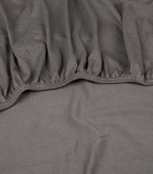 Drap-Housse Shizu Anthracite Jersey de coton
