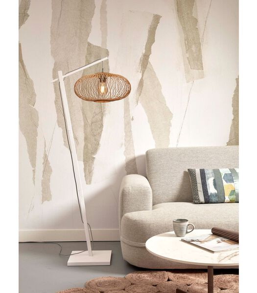 Vloerlamp Cango - Bamboe Wit/Naturel - 62x40x150cm