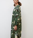 Midi-jurk met print all-over en volumineuze mouwen image number 3