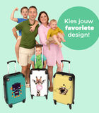 Handbagage Koffer met 4 wielen en TSA slot (Roze - Kinderen - Giraffe - Kauwgom) image number 3