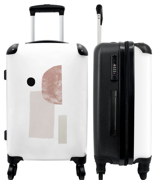Bagage à main Valise avec 4 roues et serrure TSA (Design - Abstrait - Formes - Pastel)