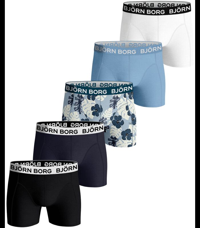 Boxers 5Pack Blauw Wit image number 0