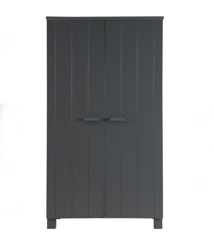 Armoire - Pin - Anthracite - 202x111x55  - Dennis image number 0