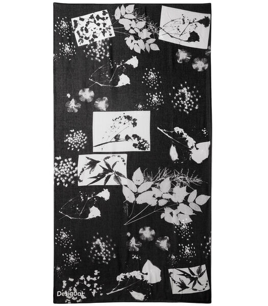 Vrouwensjaal Floral Bw Rectangle