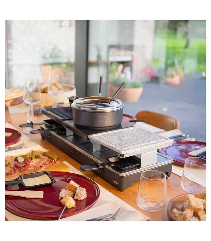 Achetez Livoo Appareil à raclette/fondue 12 personnes chez  pour  99.00 EUR. EAN: 3523930096334
