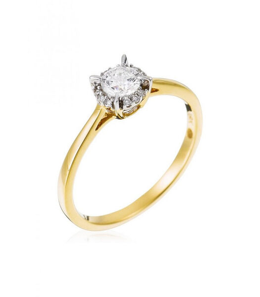 Ring 'Amoureuse' geelgoud en diamanten