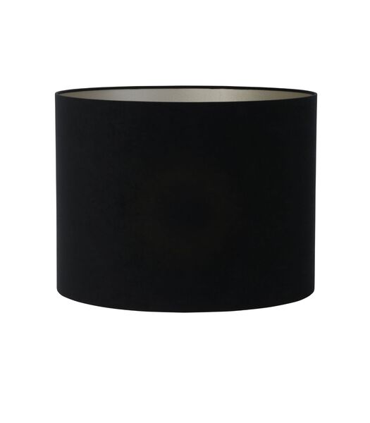 Abat-jour cylindrique Velours - Noir - Ø40x30cm