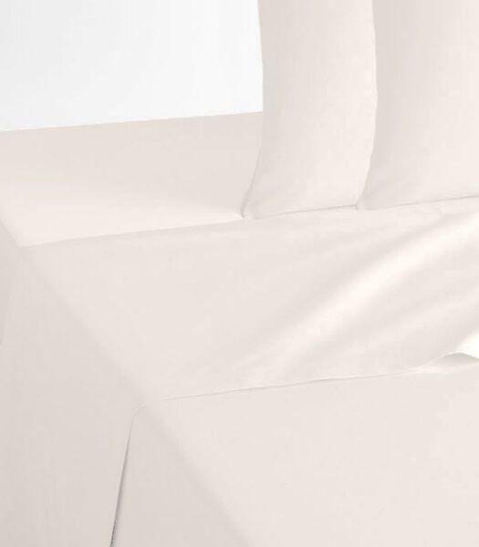 Set drap de lit ivoire coton
