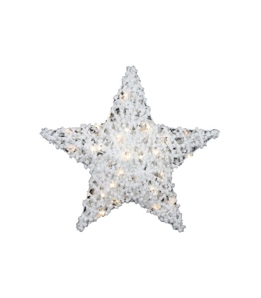 Étoile de Noël  Blanche Maisie A - avec minuterie LED - Grande