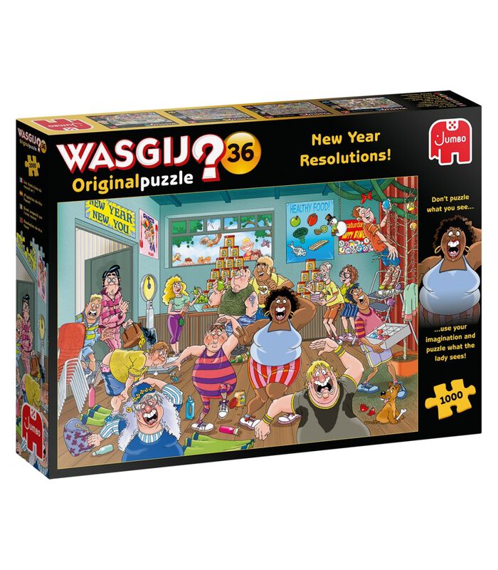 puzzel Wasgij Original 36 - Goede Voornemens! 1000 stukjes image number 0