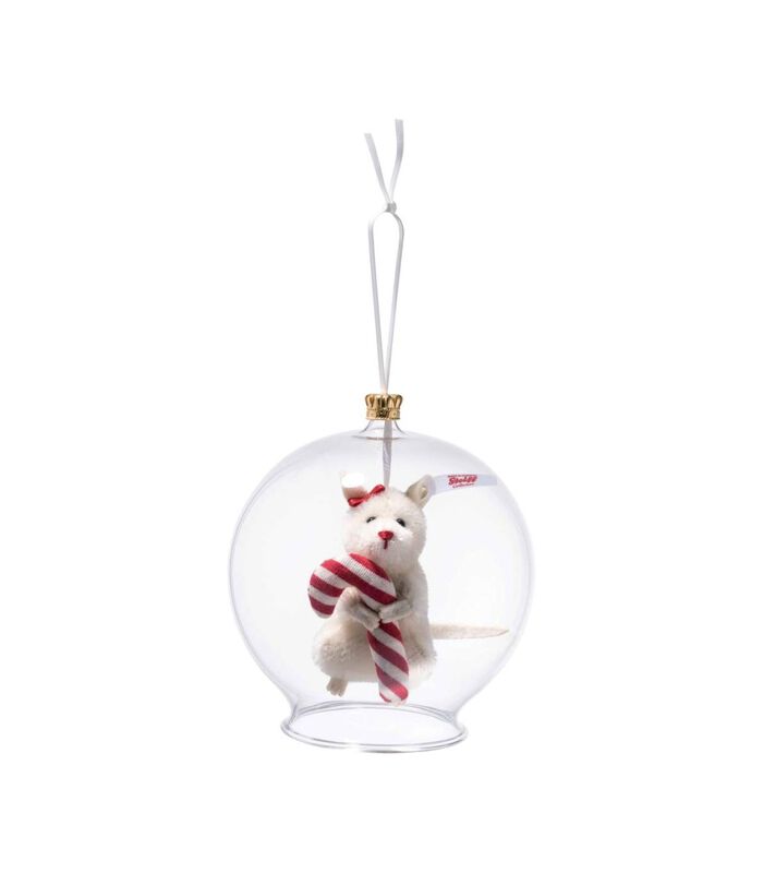 kerst ornament limited edition Candy Cane muis, wit image number 0