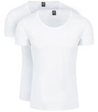 Otaru T-Shirt Brede Ronde Hals Wit 2-Pack image number 0