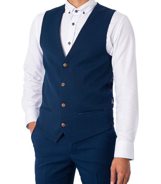 Onsoyours Veste de Costume pour Homme Slim Gilet Casual Tweed Soiree  Formelle Veste sans Manches pour Mariage A Bleu XS : : Mode