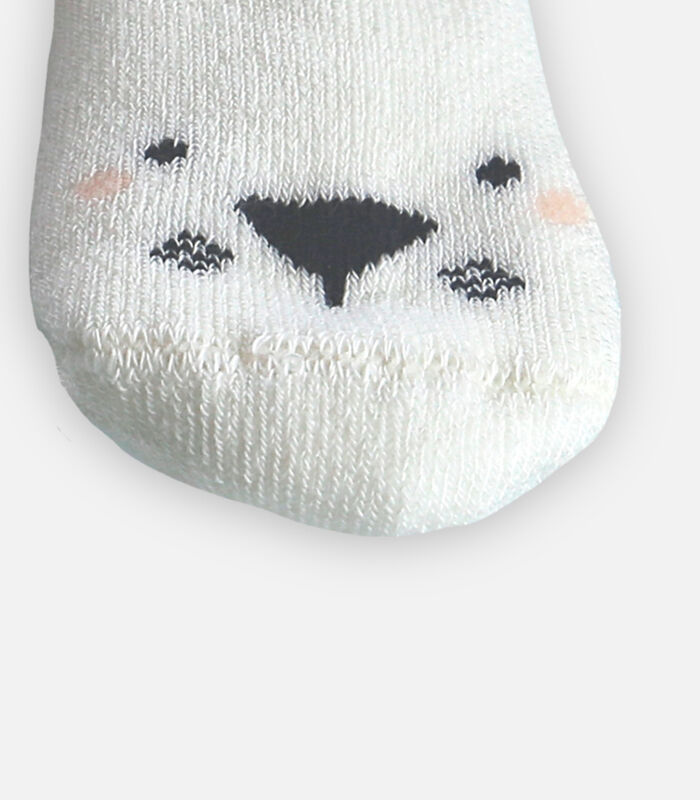 3 paar schuimrubbere sokken, roos image number 4