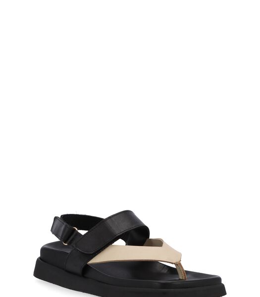 Decade Bicolor Black Cream Sandalen