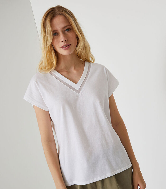 Hanaé - Homewear T-shirt met korte mouwen katoen image number 1
