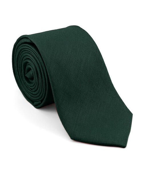 Cravate en lin vert fougère - PASTURE - Fabriquée à la main