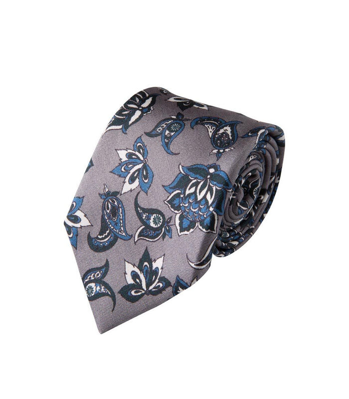 Cravate à motifs cachemires en soie image number 0