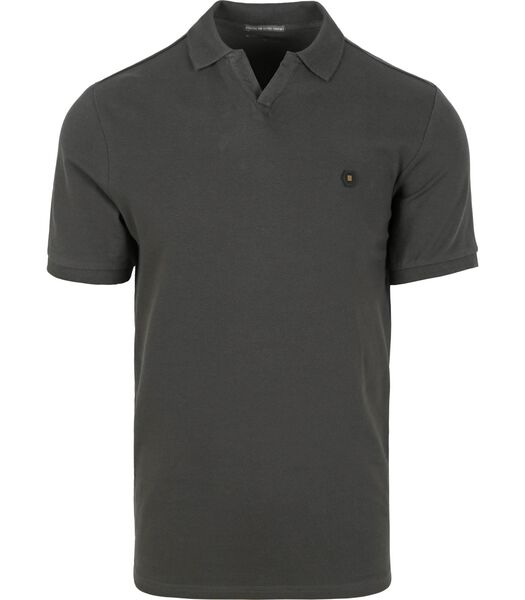 No Excess Poloshirt Riva Solid Anthracite